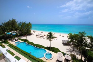 Balcony views of the beach.