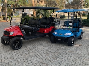 Two golf carts are included with the rental!