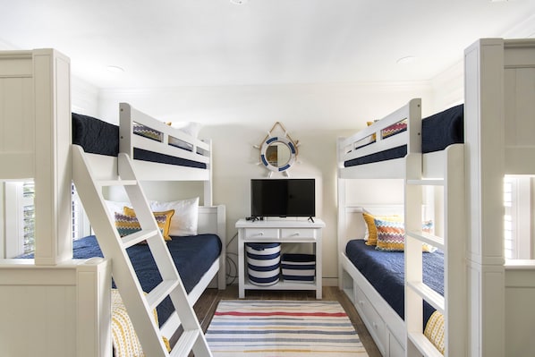 Full over queen and XL twin over twin bunk beds, great for the kiddos!