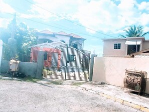 Gated house from the street