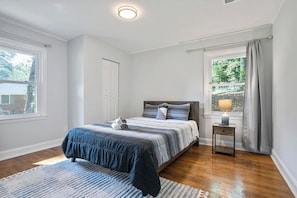 Queen beds in guest bedrooms upstairs