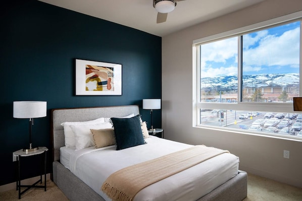 Wake up to nice natural light though the large windows