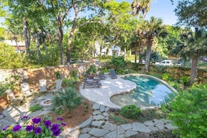 Pool + back yard