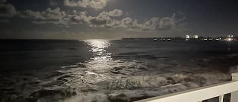 Nighttime Ocean View From Front Yard