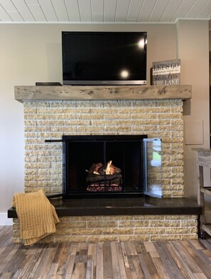 Fully functioning gas fireplace