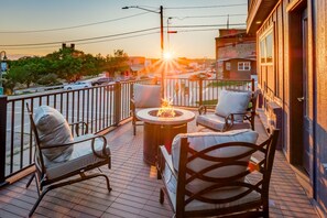 Sapphire Suite Private Balcony with Fire Table & City View