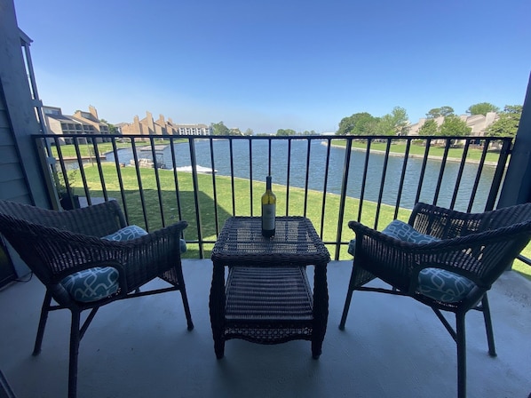 Beautiful view of Lake Conroe from your balcony.