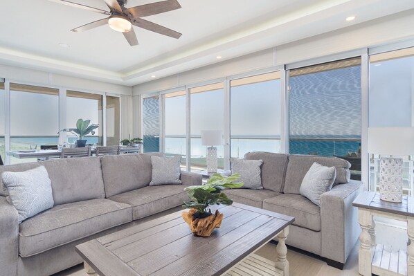 Sweeping views from the open living room