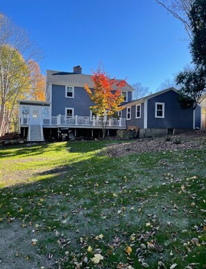 Huge backyard right off the deck.