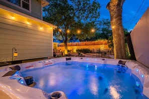 Head to the hot tub for a relaxing (and private) evening