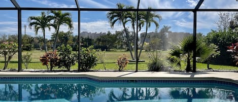 Sought after southern exposure view from the covered lanai!