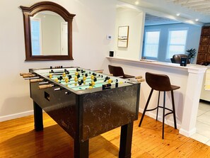 Rec Room with Foosball Table