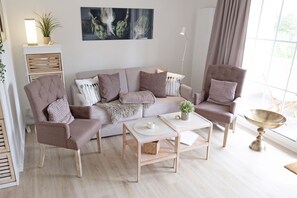 bright, spacious living room
