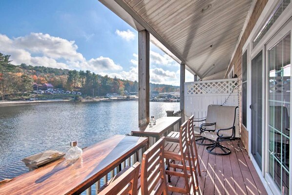 Deck Overlooking Lake Winnipesaukee