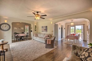 Living Room | Smart TV | Decorative Fireplace | Main Level