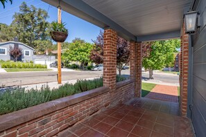 Our classy front entryway of this historic gem of a home