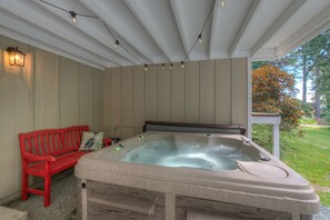 A soak in the hot tub is prefect on cool nights or first thing in the morning.