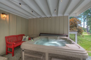 A soak in the hot tub is prefect on cool nights or first thing in the morning.