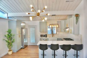 Spacious fully stocked kitchen