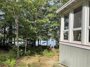 View to lake from side yard