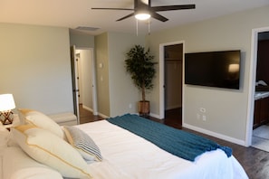 Master bedroom with 55” HDTV(equipped with Roku)