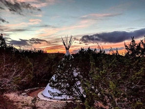 Full view of Tipi and its surroundings