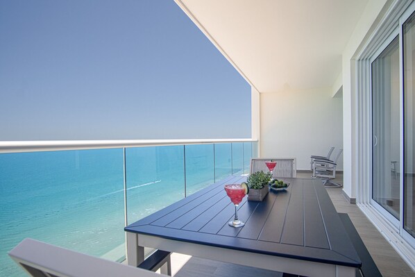 dining table and patio