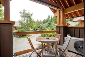 Private balcony off the living room.