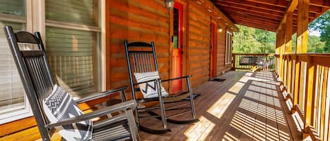 The Ruby Owl is one of two adjoining townhomes in this hand stacked, solid-log cabin that offer a unique combination of classic, mountain cabin charm with all of the modern amenities.