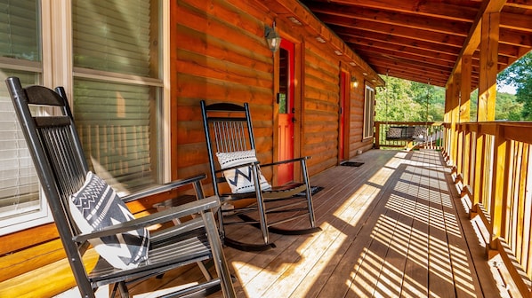 The Ruby Owl is one of two adjoining townhomes in this hand stacked, solid-log cabin that offer a unique combination of classic, mountain cabin charm with all of the modern amenities.