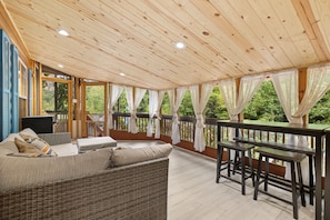 Veranda overlooking creek