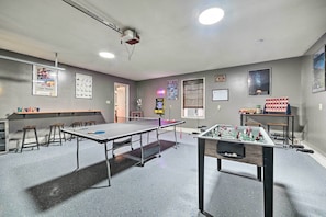 Game Room | Foosball | Ping Pong | 65" LED TV | Arcade Games | PlayStation 4 Pro