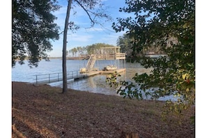 Lake view from the house. Gentle slope. Close to the water. Easy pathway.