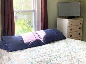 Bedroom/Living Room: king size bed, dresser, smart TV 
