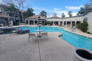 Main Swimming Pool with Hot Tub, Sauna and Fitness Room