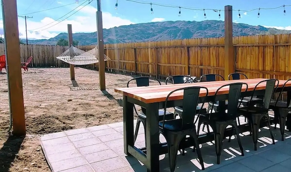 Backyard with a view. Perfect for stargazing or enjoying a beautiful sunset