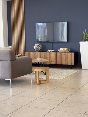 Modern family room with sectional couch