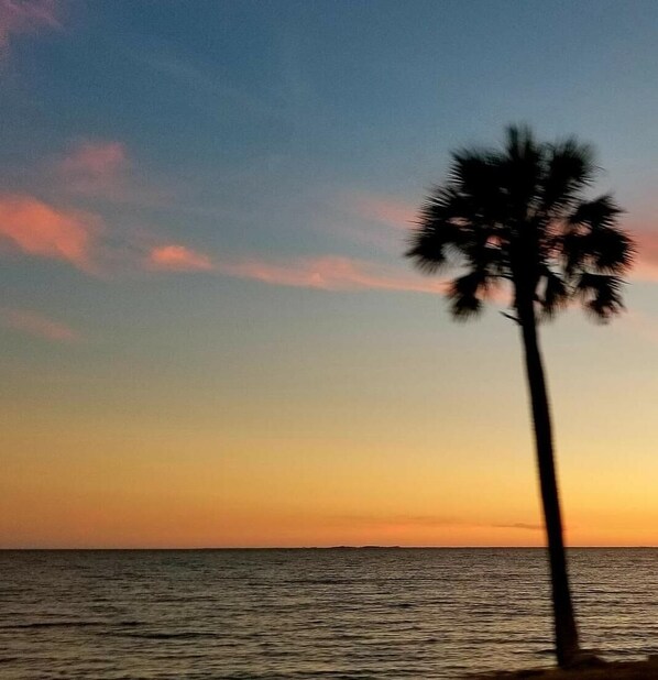 Amazing sunsets as well.  Looking toward St. George Island from balcony.