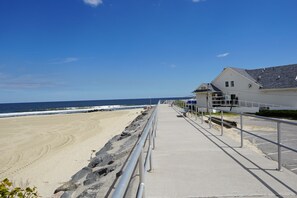 Take a nice stroll on the beach that's right down the street! 