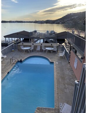 Laps or YOGA by the water! You pick and RELAX with Breakfast on the upper deck!