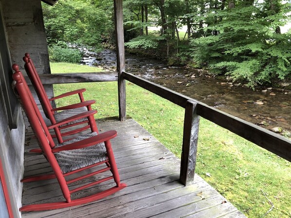 Back porch facing Campbell Creek 