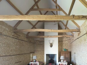 Characterful exposed wooden beams | The Cotswolds Barn - Crucis, Ampney Crucis, near Cirencester