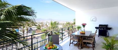 Join your friends and family on the huge terrace overlooking Cabo San Lucas