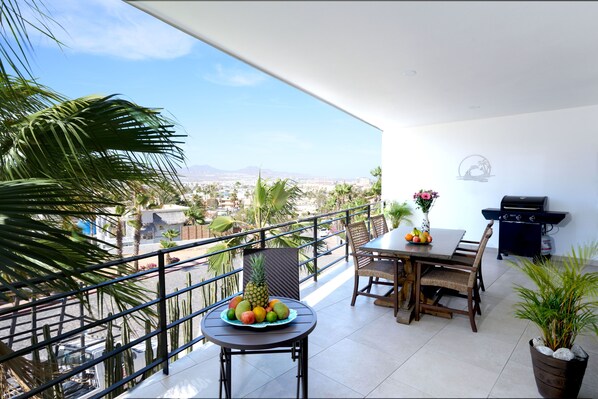 Join your friends and family on the huge terrace overlooking Cabo San Lucas