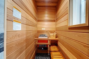 Dry Sauna in Primary Bathroom