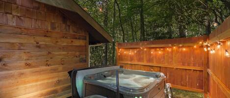 Relax in our 6 person hot tub after a long day on the slopes or hiking!