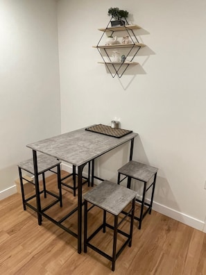 Dining area for four diners