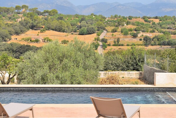 Jardin, intimité, piscine