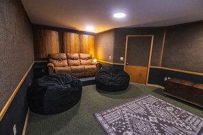 Inside, enjoy amenities like our theather room