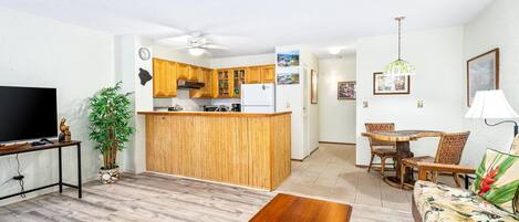 Lovely open floor plan from kitchen to Livingroom